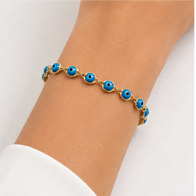 Pulsera Ojo Turco Oro Laminado | Princess Magic